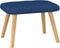 vidaXL - Schommelstoel - met - voetenbank - stof - blauw