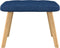 vidaXL - Schommelstoel - met - voetenbank - stof - blauw