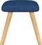 vidaXL - Schommelstoel - met - voetenbank - stof - blauw