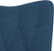 vidaXL - Schommelstoel - met - voetenbank - stof - blauw