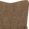 vidaXL - Schommelstoel - met - voetenbank - stof - taupe