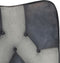 vidaXL - Schommelstoel - met - voetensteun - echt - leer - en - canvas - grijs