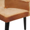 vidaXL - Schommelstoel - met - voetensteun - echt - leer - en - canvas - bruin