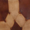 vidaXL - Schommelstoel - met - voetensteun - echt - leer - en - canvas - bruin