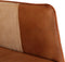 vidaXL - Schommelstoel - met - voetensteun - echt - leer - en - canvas - bruin