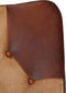 vidaXL - Schommelstoel - met - voetensteun - echt - leer - en - canvas - bruin
