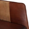 vidaXL - Schommelstoel - met - voetensteun - echt - leer - en - canvas - bruin