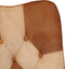 vidaXL - Schommelstoel - met - voetensteun - echt - leer - en - canvas - bruin