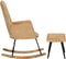 vidaXL - Schommelstoel - met - voetensteun - in - vintage - stijl - canvas - crème