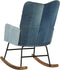 vidaXL - Schommelstoel - patchwork - canvas - blauw - denim