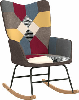 vidaXL - Schommelstoel - patchwork - stof