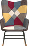 vidaXL - Schommelstoel - patchwork - stof