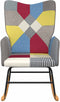 vidaXL - Schommelstoel - patchwork - stof