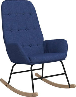 vidaXL - Schommelstoel - stof - blauw