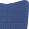 vidaXL - Schommelstoel - stof - blauw