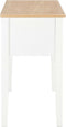 vidaXL - Schrijftafel - 109,5x45x77,5 - cm - hout - wit