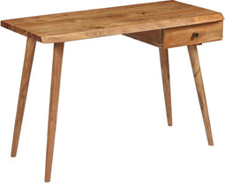 vidaXL - Schrijftafel - 110x50x76 - cm - massief - acaciahout