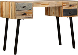 vidaXL - Schrijftafel - 110x50x76 - cm - massief - gerecycled - teakhout