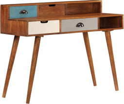 vidaXL - Schrijftafel - 110x50x90 - cm - massief - acaciahout