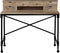 vidaXL - Schrijftafel - 110x50x96 - cm - massief - mangohout - en - staal
