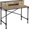 vidaXL - Schrijftafel - 110x50x96 - cm - massief - mangohout - en - staal