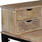 vidaXL - Schrijftafel - 110x50x96 - cm - massief - mangohout - en - staal