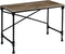 vidaXL - Schrijftafel - 110x50x96 - cm - massief - mangohout - en - staal