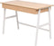 vidaXL - Schrijftafel - 110x55x75 - cm - eikenkleur - en - wit