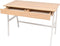 vidaXL - Schrijftafel - 110x55x75 - cm - eikenkleur - en - wit