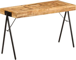 vidaXL - Schrijftafel - 118x50x75 - cm - massief - mangohout
