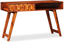 vidaXL - Schrijftafel - 118x50x76 - cm - massief - sheeshamhout