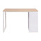 vidaXL - Schrijftafel - 120x60x75 - cm - eikenkleur - en - wit