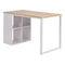 vidaXL - Schrijftafel - 120x60x75 - cm - eikenkleur - en - wit