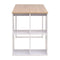 vidaXL - Schrijftafel - 120x60x75 - cm - eikenkleur - en - wit