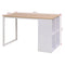 vidaXL - Schrijftafel - 120x60x75 - cm - eikenkleur - en - wit