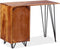 vidaXL - Schrijftafel - met - 1 - lade - en - 1 - kastje - massief - sheeshamhout