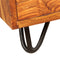 vidaXL - Schrijftafel - met - 1 - lade - en - 1 - kastje - massief - sheeshamhout