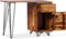 vidaXL - Schrijftafel - met - 1 - lade - en - 1 - kastje - massief - sheeshamhout