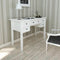 vidaXL - Schrijftafel - met - 5 - lades - wit