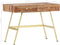 vidaXL - Schrijftafel - met - lades - 100x55x75 - cm - massief - sheeshamhout