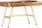 vidaXL - Schrijftafel - met - lades - 100x55x75 - cm - massief - sheeshamhout
