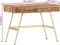 vidaXL - Schrijftafel - met - lades - 100x55x75 - cm - massief - sheeshamhout