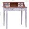 vidaXL - Schrijftafel - met - lades - 90x50x101 - cm - massief - mahoniehout