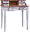 vidaXL - Schrijftafel - met - lades - 90x50x101 - cm - massief - mahoniehout