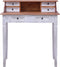 vidaXL - Schrijftafel - met - lades - 90x50x101 - cm - massief - mahoniehout