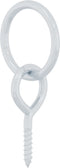 vidaXL - Schroefoog - met - ring - 3 - st - staal - zilverkleurig