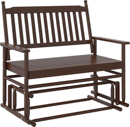 vidaXL - Schuifbankje - 118x70x104,5 - cm - massief - populierenhout - bruin