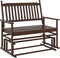 vidaXL - Schuifbankje - 118x70x104,5 - cm - massief - populierenhout - bruin