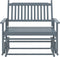 vidaXL - Schuifbankje - 118x70x104,5 - cm - massief - populierenhout - grijs
