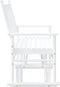 vidaXL - Schuifbankje - 118x70x104,5 - cm - massief - populierenhout - wit